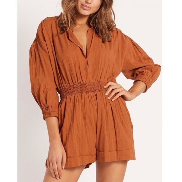 CLEOBELLA REVOLVE  MENORCA ROMPER IN GINGER - Picture 6 of 8